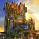Concept art of the existing Guardians Of The Galaxy ride